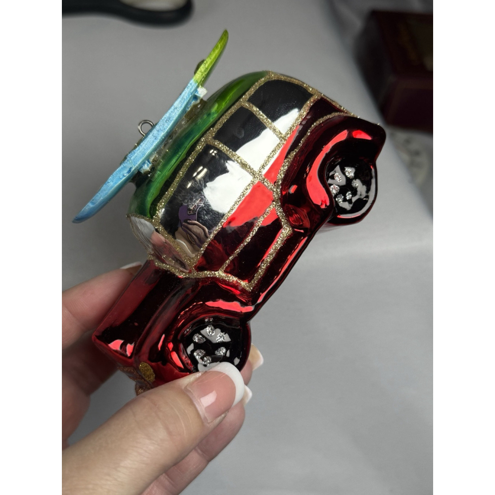 Mercury Glass? Station Wagon Automobile Car Christmas Ornament Surfboard Holiday - Picture 12 of 12